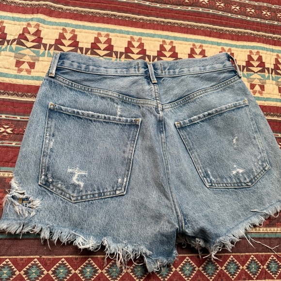 Agolde Distressed high rise Denim Women Shorts size 29 - Picture 7 of 7